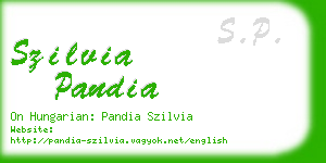 szilvia pandia business card